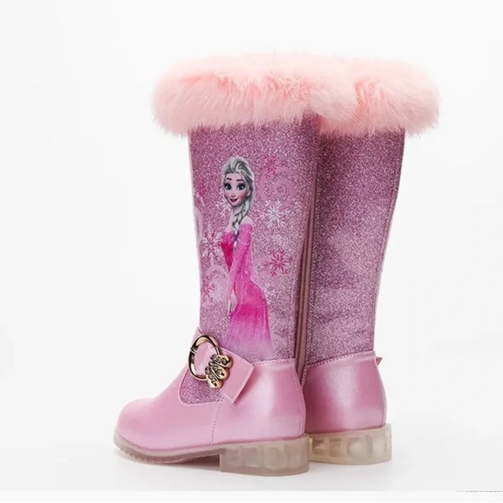 Snow Princess children frozen knee high boots. - Picture 2 of 6